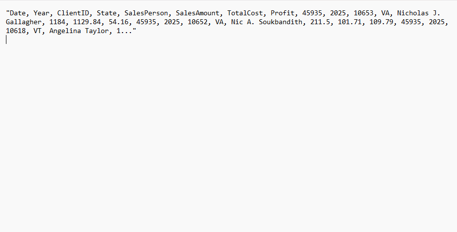 CSV export showing only the preview of an in-cell array instead of its complete data