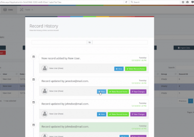 Using History in Data Tab