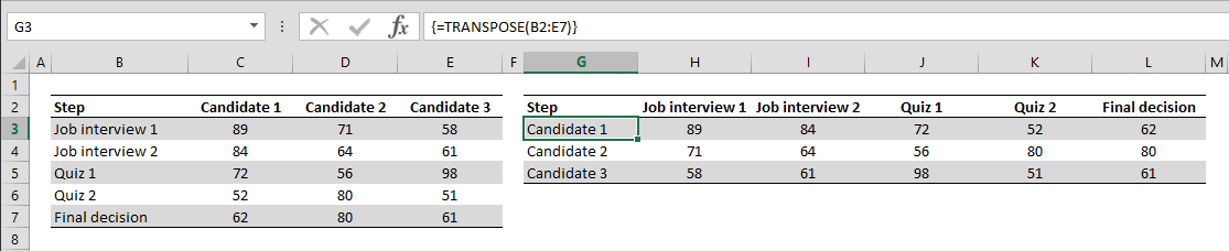 How to transpose the rows and columns of a data table