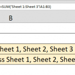 How to SUM values across sheets