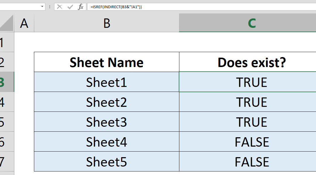 Using Excel INDIRECT and ISREF Functions for Worksheet Verification