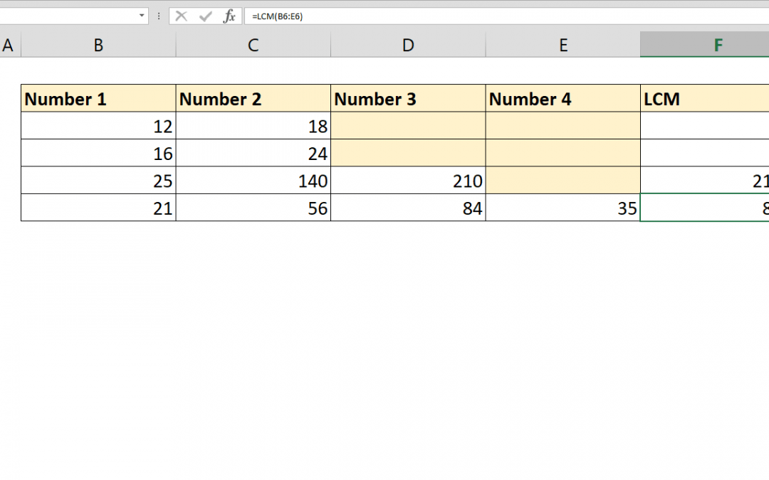 How to calculate Least Common Multiple