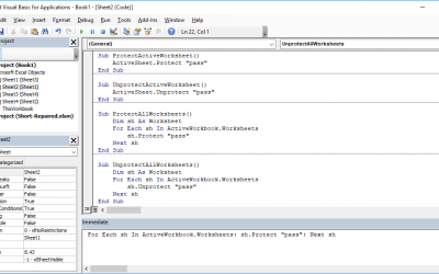 How to un-protect a protected worksheet and vice versa - the VBA method