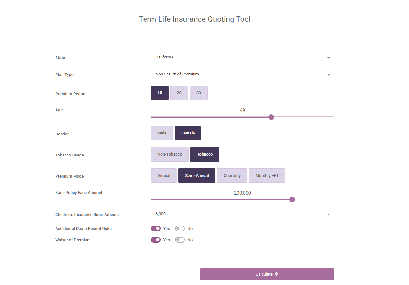 Term Life Insurance Quoting