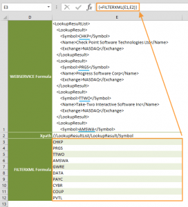 Function: FILTERXML