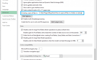 How to Open All Excel Files in a Folder on Startup