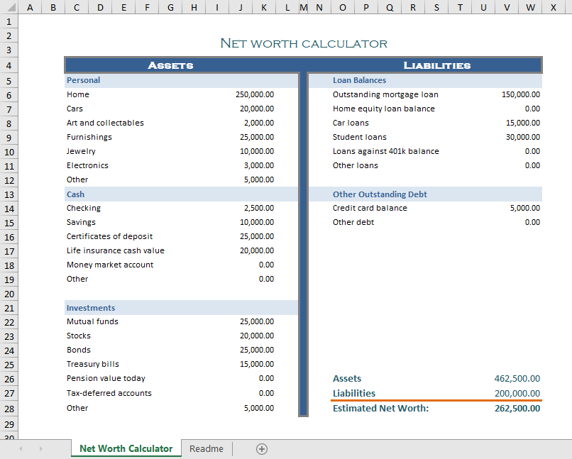 Calculator Excel Template
