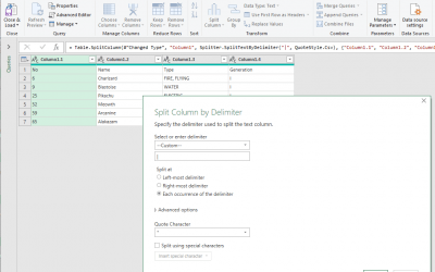 How to split text with Power Query in Excel