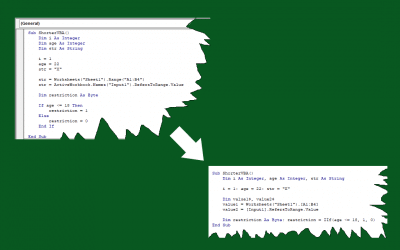 How to shorten VBA code in Excel