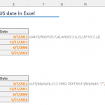 How to convert European date to US date in Excel with formula