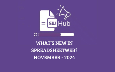 What's New in SpreadsheetWeb - November 2024