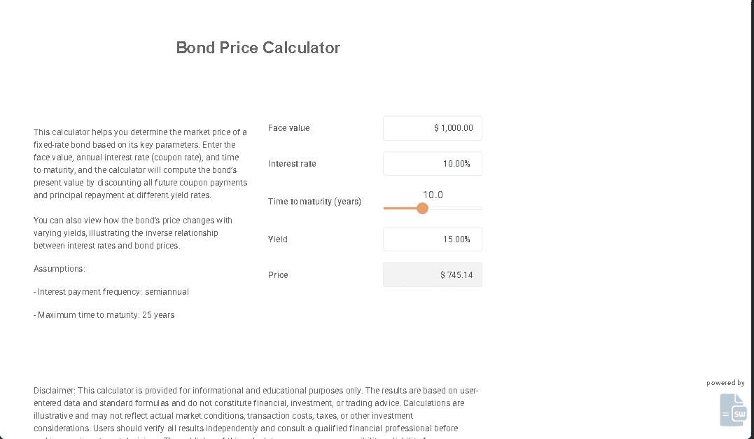 Bond Price Calculator