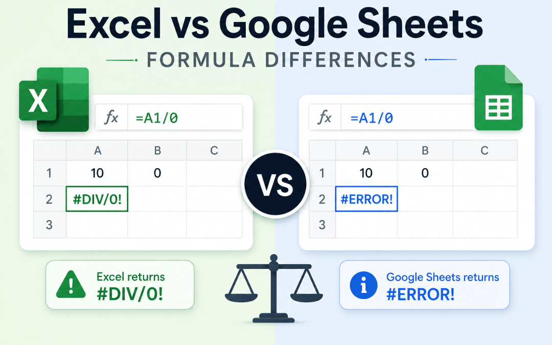 Excel vs. Google Sheets: The Complete Guide to Formula Differences (2026 Edition)